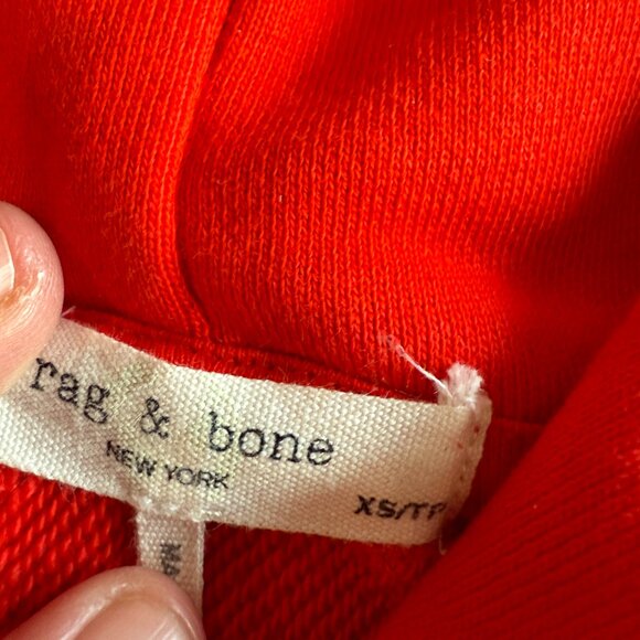 RAG & BONE City Hoodie Sweatshirt \\ Size XS // Battle Red - Picture 7 of 12